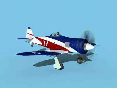 Hawker Sea Fury V23 Racer 3D model