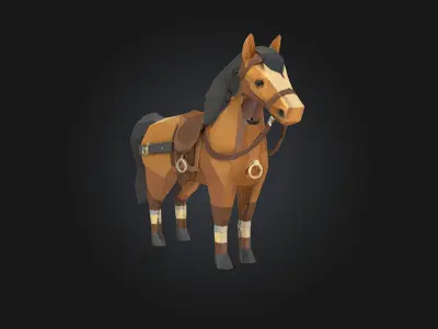 Polygonal Pony  Low-Poly Charm with High-Quality Whimsy 3D model