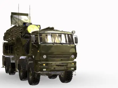 Pantsir-S1 8x8 Low-poly 3D model