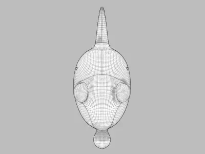 Cute plushie or doll with baked pbr textures Low-poly 3D model