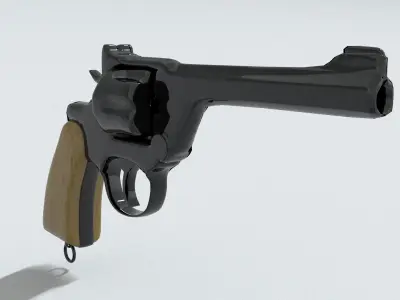 laos Game Revolver Low-poly 3D model