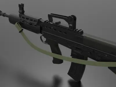 SA80 L85A1 Weapon Fps-Tps Low-poly 3D model