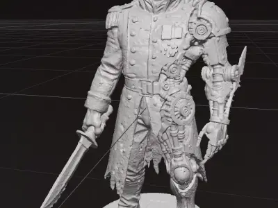 The Iron Major Victorian Steampunk Warlord 3D model