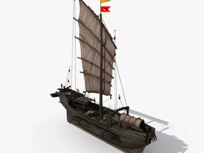 Chinese Old ship 03 3D model
