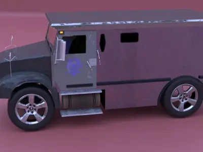 Armored Truck for a Bank 3D model