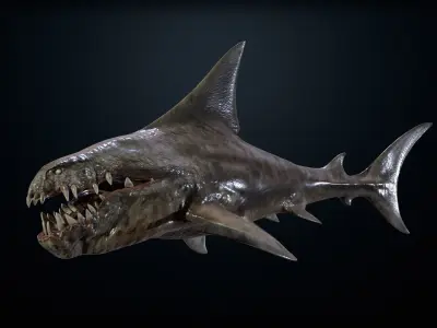 AlienShark2 Low-poly 3D model