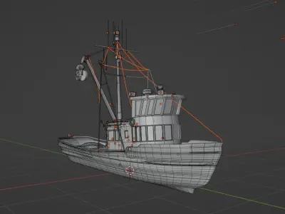 Fishing boat Alaska Gem Seiner Low-poly 3D model