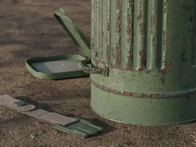 Tall M83 Gasmask Canister 3D model