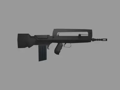 FAMAS Rifle Rigged Weapon Free low-poly 3D model