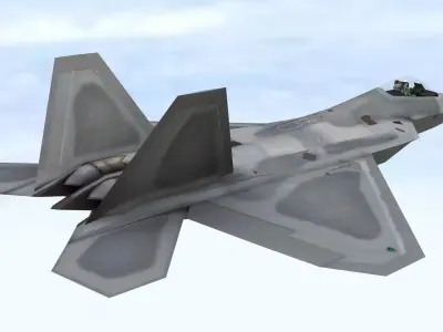 Fighter Jet Flying In Sky Plane V13 Low Poly 3D Model Low-poly 3D model