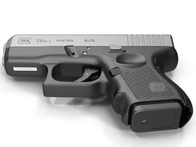 Glock 26 Black 3D model