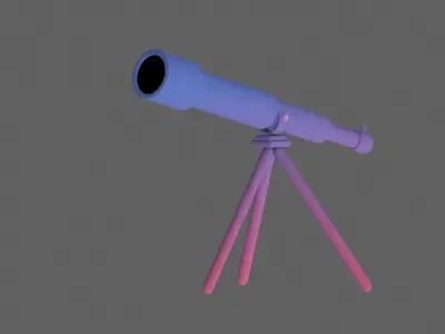 Telescope Low-poly 3D model