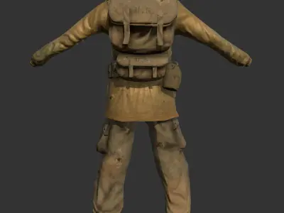 World War 2 American Soldier Uniform Low-poly 3D model