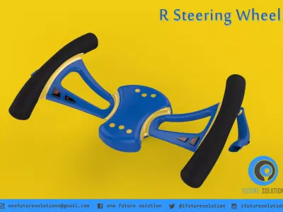 R Steering Wheel Free 3D model