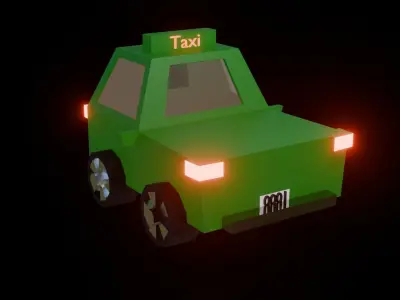 8 items of 3D modeling low poly Transportation folder Low-poly 3D model