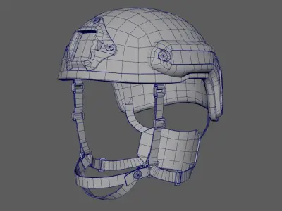 Military Helmet Low-poly 3D model