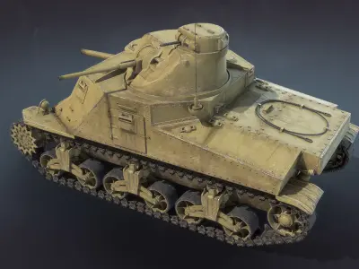 M3 Lee Tank Low-poly 3D model
