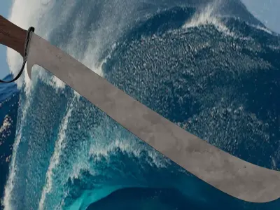 Pirate Cutlass Free low-poly 3D model