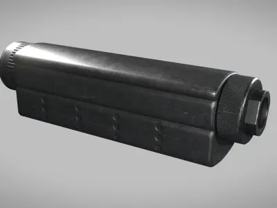 Heckler Koch MK23 Phase 1 OHWS Silencer only Low-poly 3D model