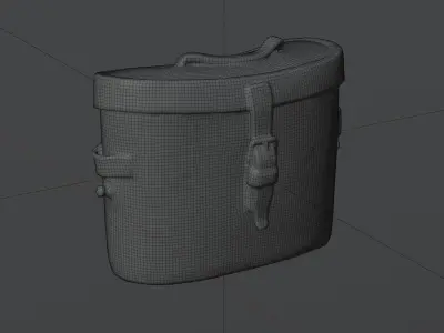 Binocular Case WW1 photogrammetry scan PBR 4K textures Low-poly 3D model
