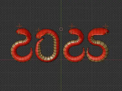 Chinese New Year Of Snake Element 3D model