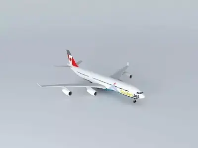 GoldenJet Airbus A340 200 Canadian Iceberg Free 3D model