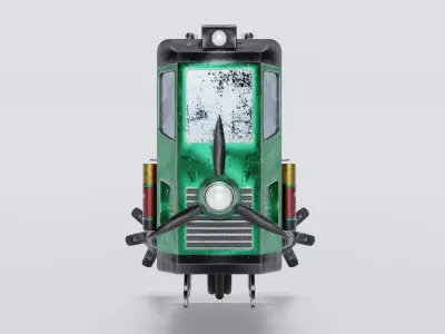 Train - gameready and for animation Low-poly 3D model