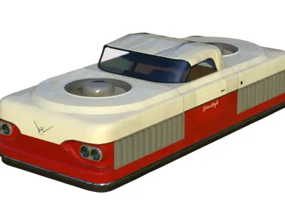 Air Car Model 2500 Howercraft 3D model