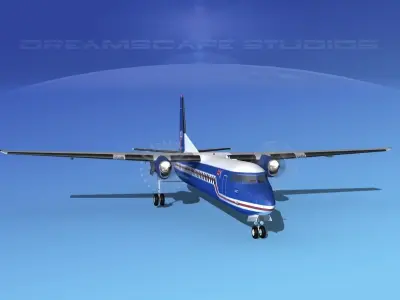 Fokker F-60 Air UK 1 3D model