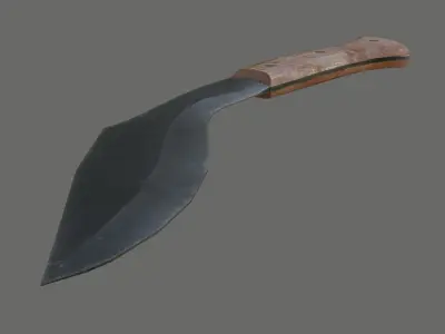 Blacksteel Kukri Free low-poly 3D model