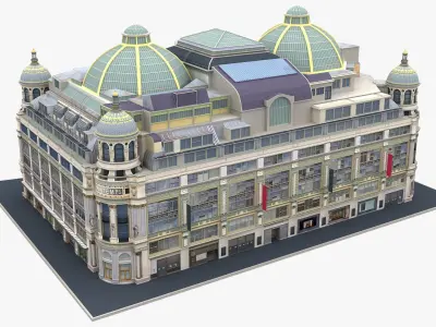 Grands Magasins Printemps Boulevard Haussmann Paris 02 3D model