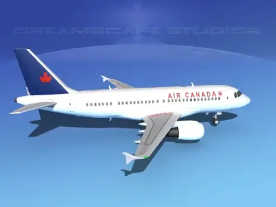 Airbus A319 Air Canada 2 3D model