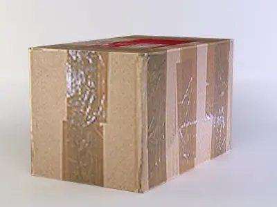 Paper box Low-poly 3D model