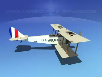 Curtiss JN-2 Jenny V07 US Air Mail 3D model
