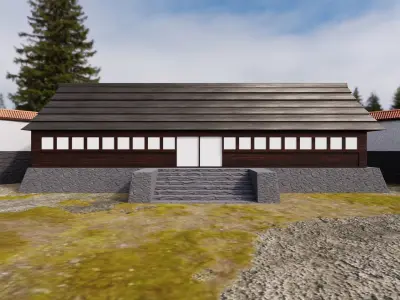 monastery circular building 3D model