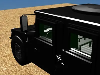 Humvee army truck simulator 3D model