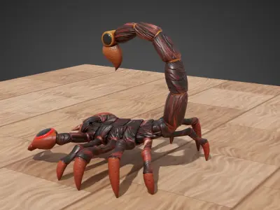 Stylized Scorpion Low-poly 3D model