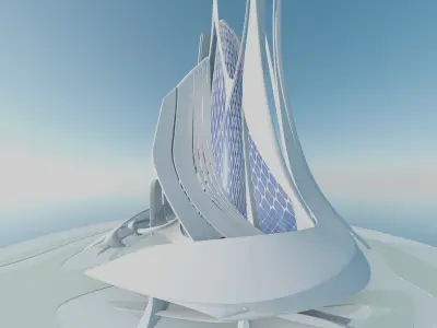 Future building Futuristic Expo Center building Sci Fi DUBAI 3D model