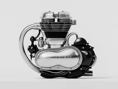 Performance Motorcycle Exhaust Pipe Model 3D model