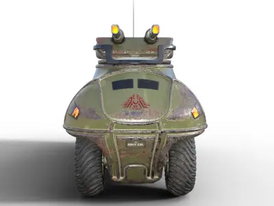 Cyber Tank Low-poly 3D model