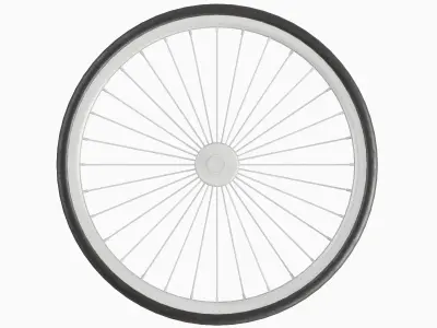 Bicycle Tire 02 Low-poly 3D model