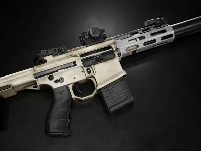 AAC Honey Badger - Game Ready PBR Asset Low-poly 3D model