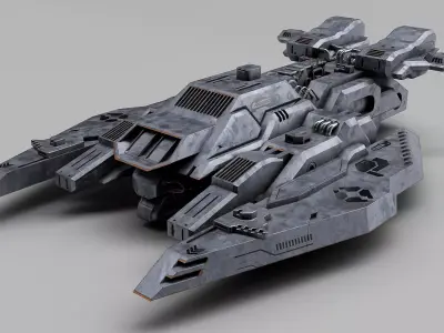 Speeder Jet Low-poly 3D model