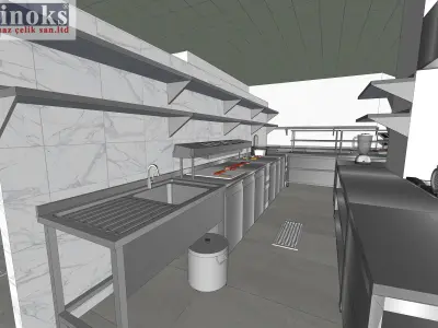 Casino Commercial Kitchen And Bar Project 3D model