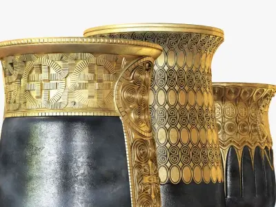 Gustav Gurschner tree vases 3D model