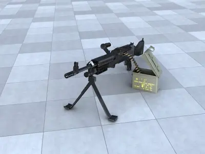 M240 Machine Gun 3D model