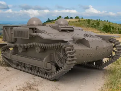 UE Tractor Clay Mentalray 3D model