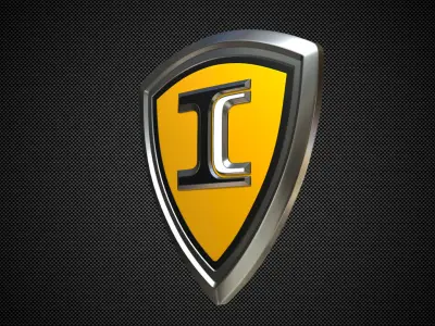 ic bus logo 3D model