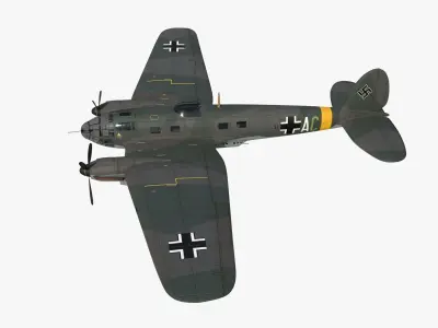 Heinkel He 111 A1-AC Low-poly 3D model