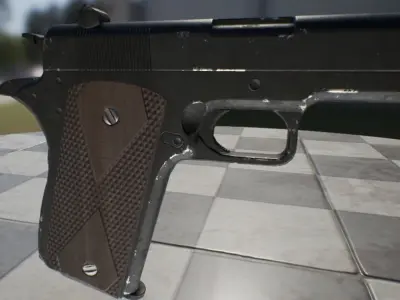 Colt M1911  Low-poly 3D model